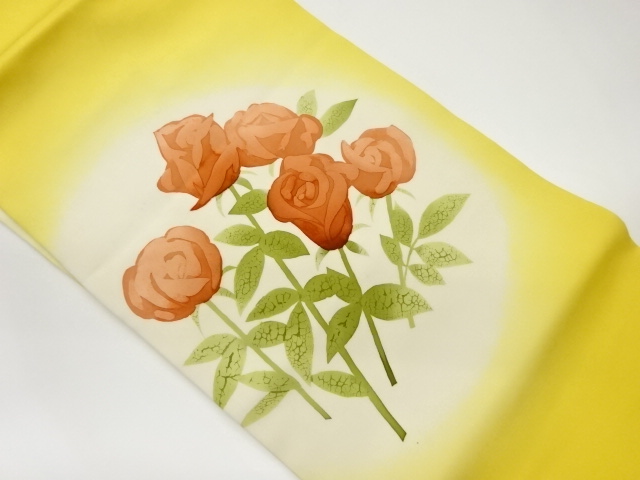 塩瀬薔薇模様名古屋帯